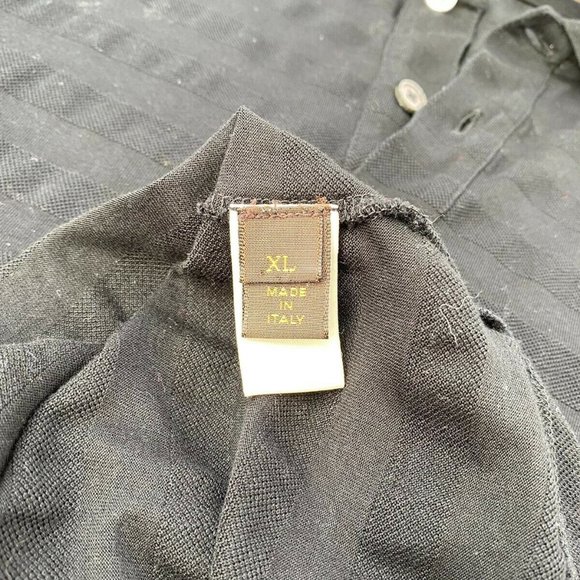 Authentic Louis Vuitton Black Striped Polo - Picture 7 of 9